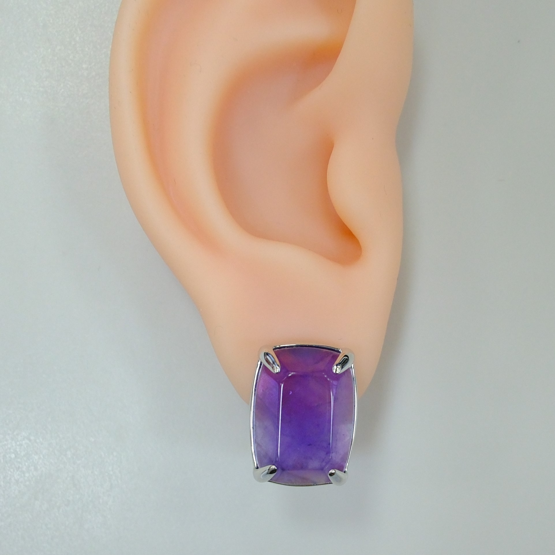 Серебряные серьги с аметистами